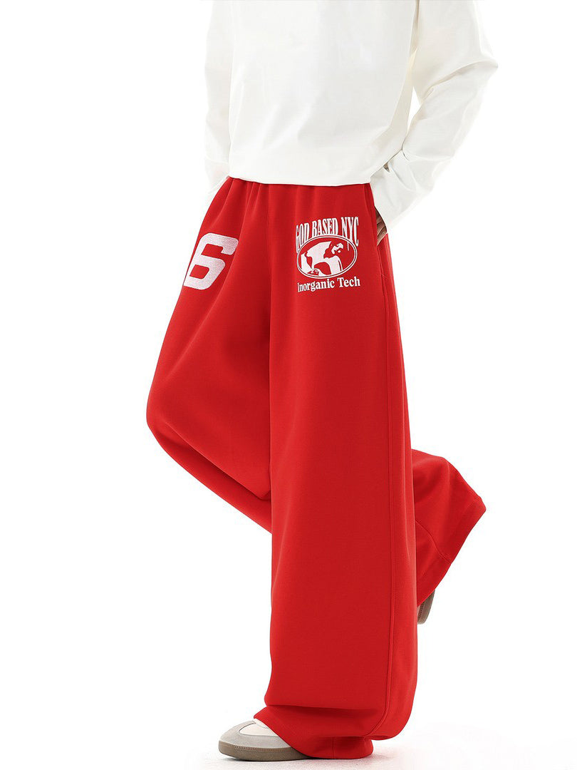 Ace Jolun Hip‑Hop Letter‑Print Sweatpants