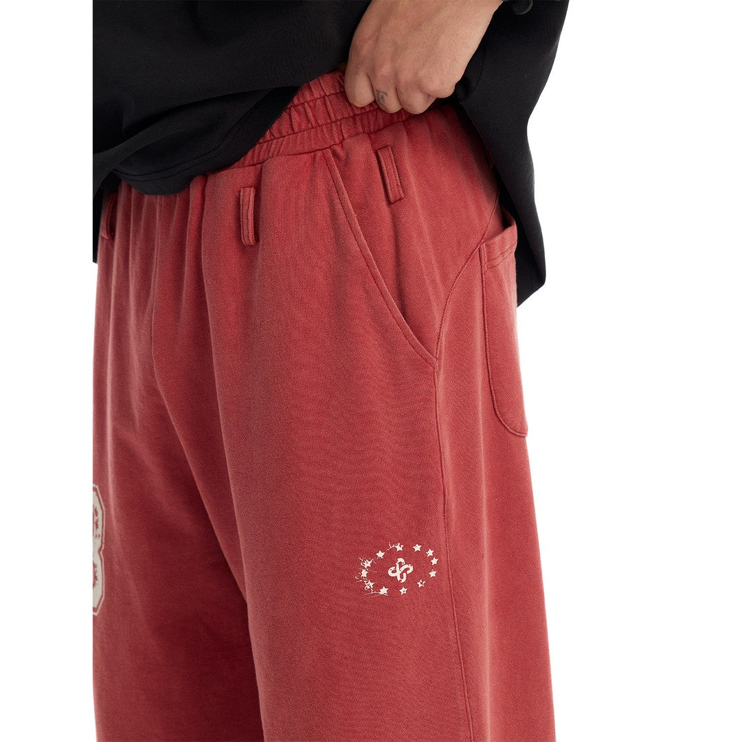 Ace Jolun Washed Letter‑Print Wide‑Leg Pants
