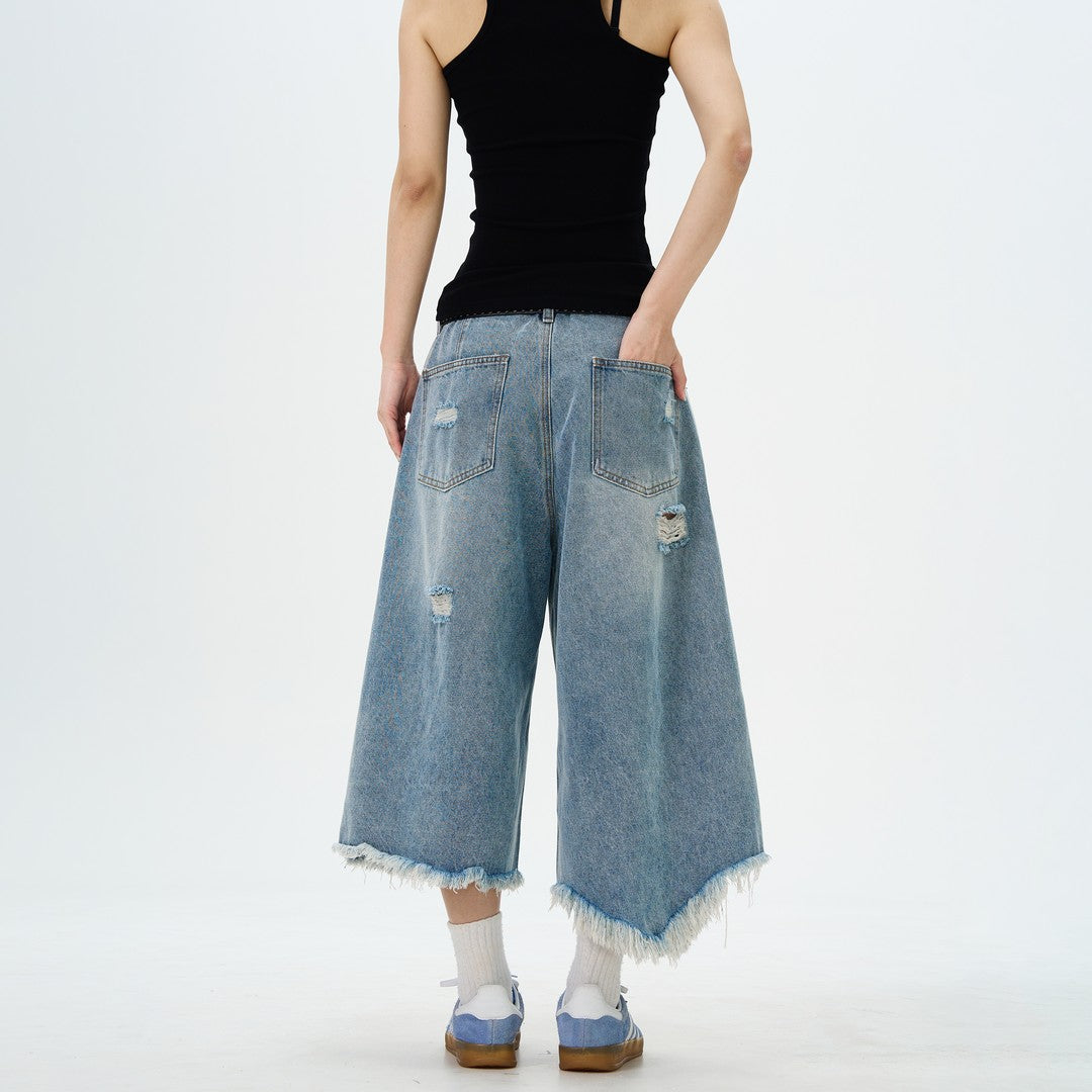 Ace Jolun High‑Street Design Ripped Jeans