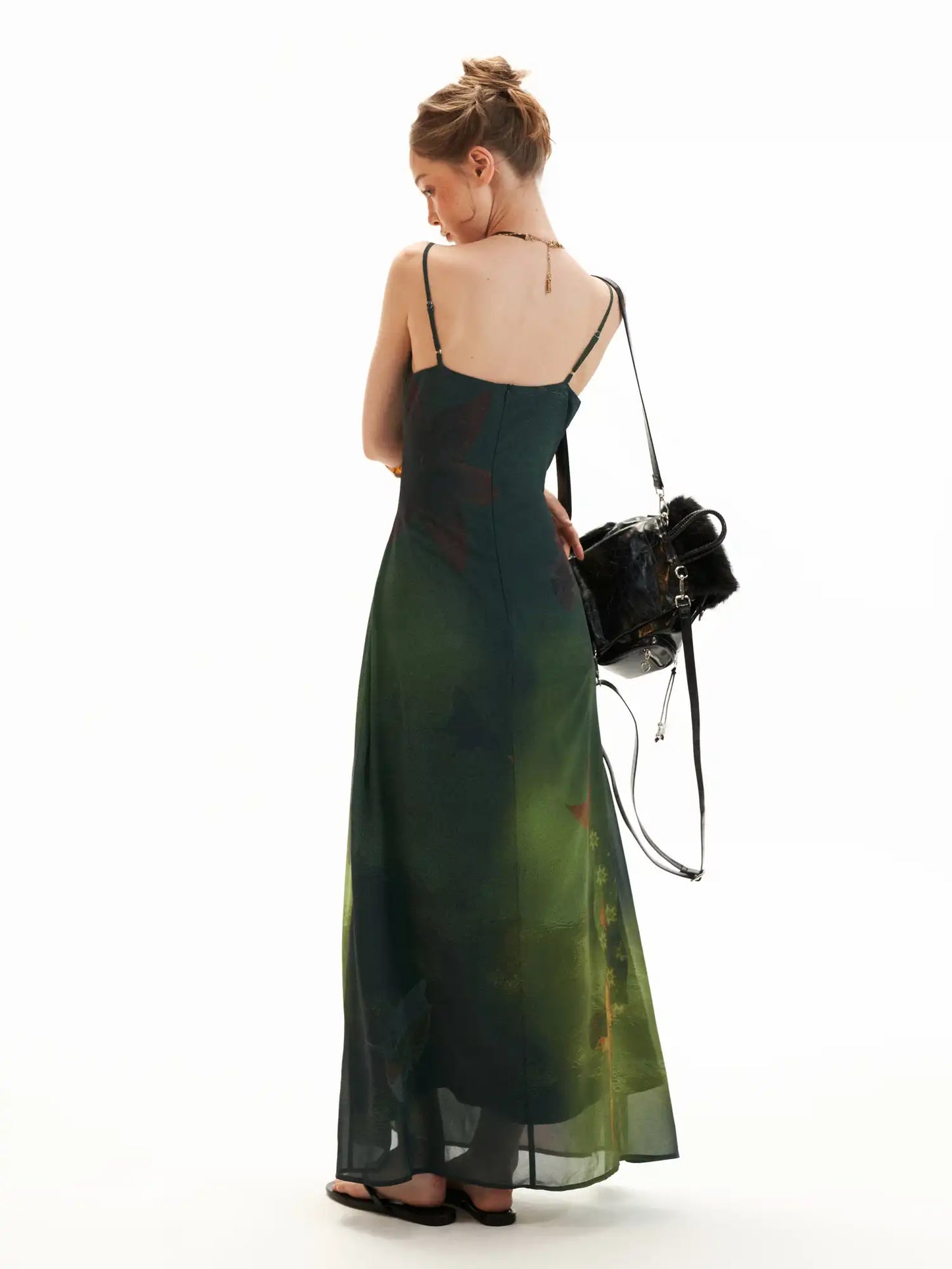 Dreamy Underwater Garden Slip Maxi Dress