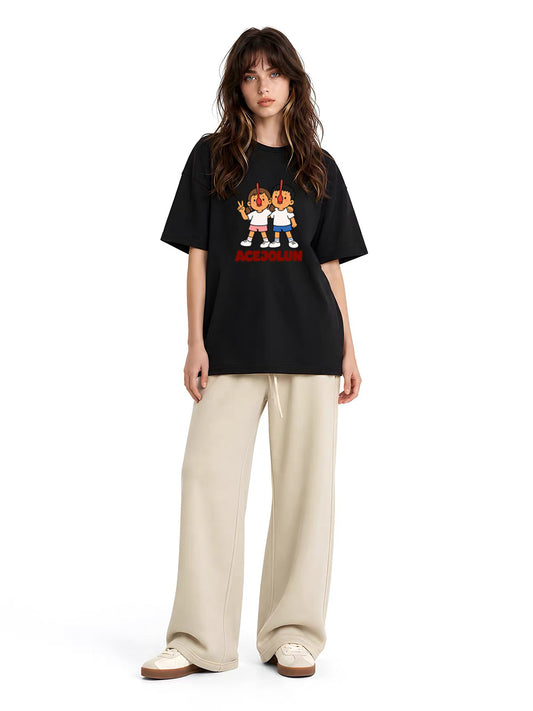 Ace Jolun Cartoon Friends Graphic Tee product detail