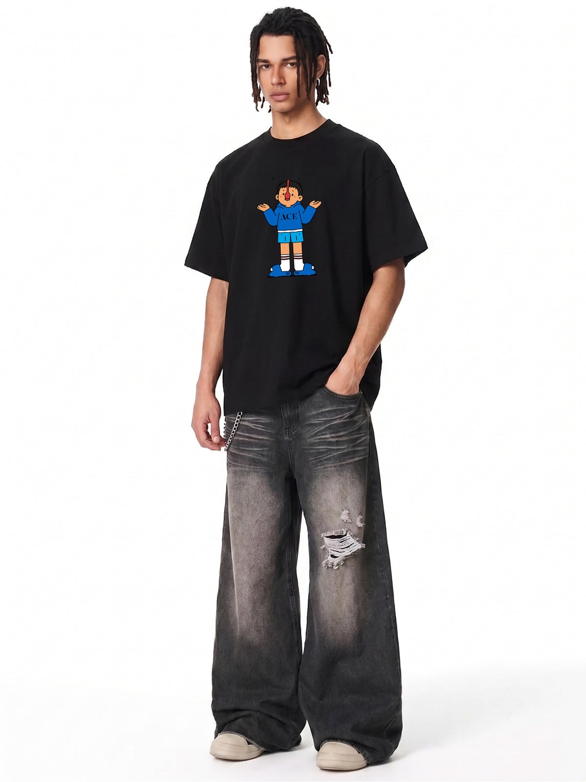 Ace Jolun Blue Hoodie Kid Graphic Tee | 01-5.jpg