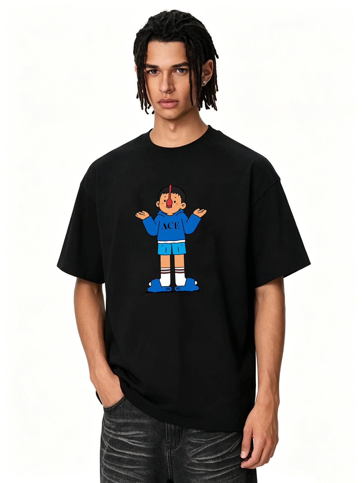 Ace Jolun Blue Hoodie Kid Graphic Tee | 01-6.jpg