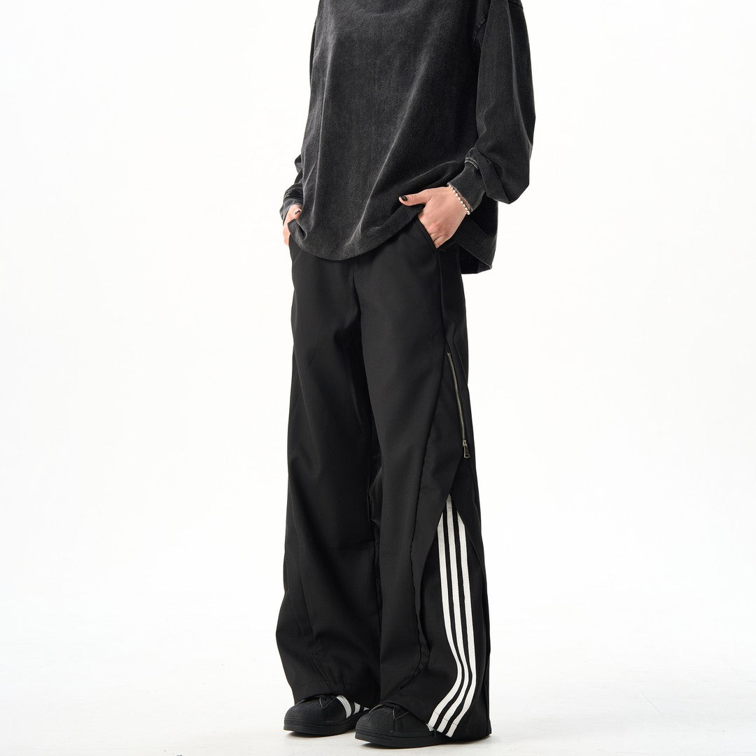Ace Jolun Vintage Three‑Stripe Casual Pants