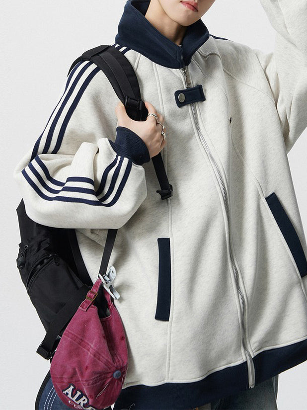 Ace Jolun Color‑Block Spliced Teen Sports Jacket