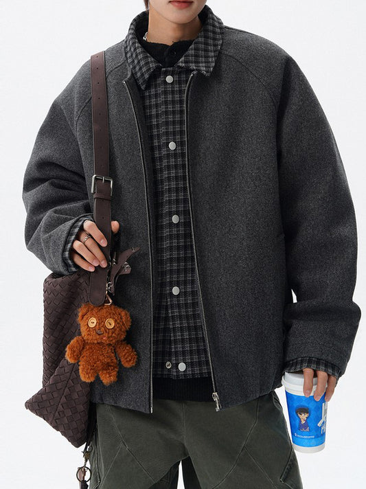 Ace Jolun Heavyweight Thickened Fake‑Two‑Piece Wool‑Blend Coat
