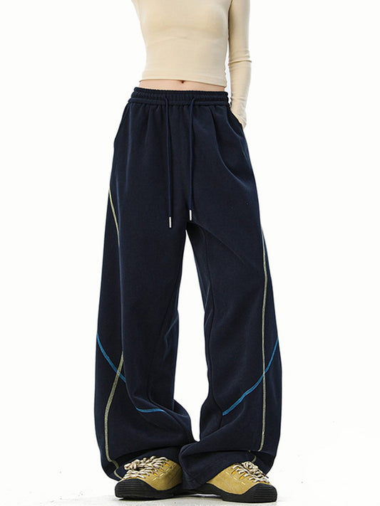 Ace Jolun Color‑Block Harsu‑Line Sweatpants
