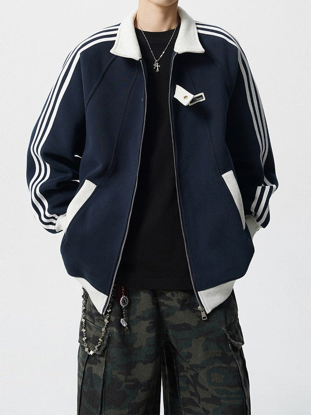 Ace Jolun Color‑Block Spliced Teen Sports Jacket