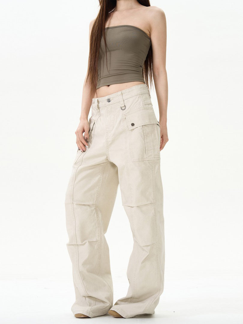 Aelfric Eden Vintage Straight‑Leg Loose Cargo Pants