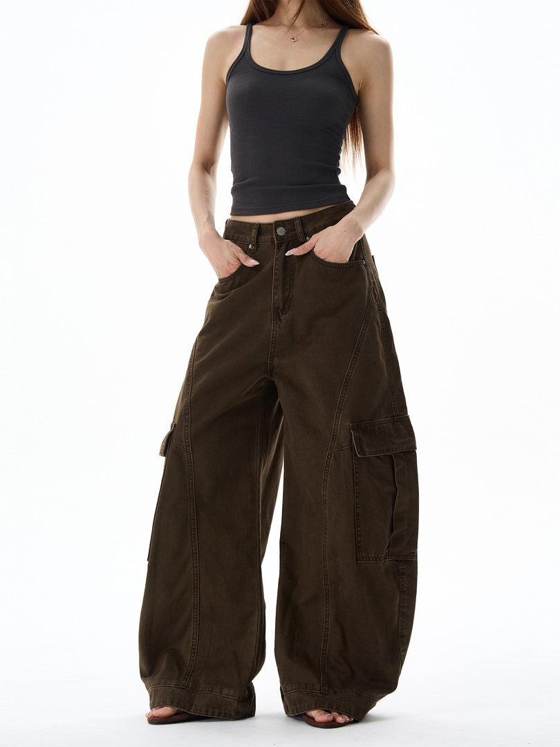 Aelfric Eden Vintage Unique‑Design Multi‑Pocket Curved Pants
