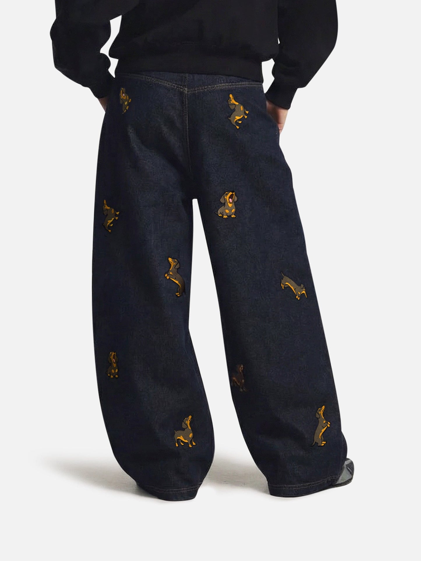 Jean baggy brodé Aelfric Eden Dachshund