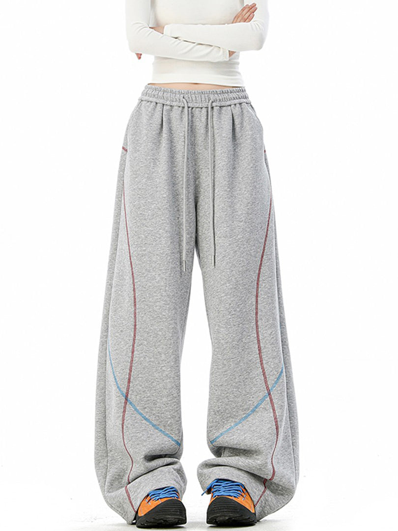 Ace Jolun Color‑Block Harsu‑Line Sweatpants