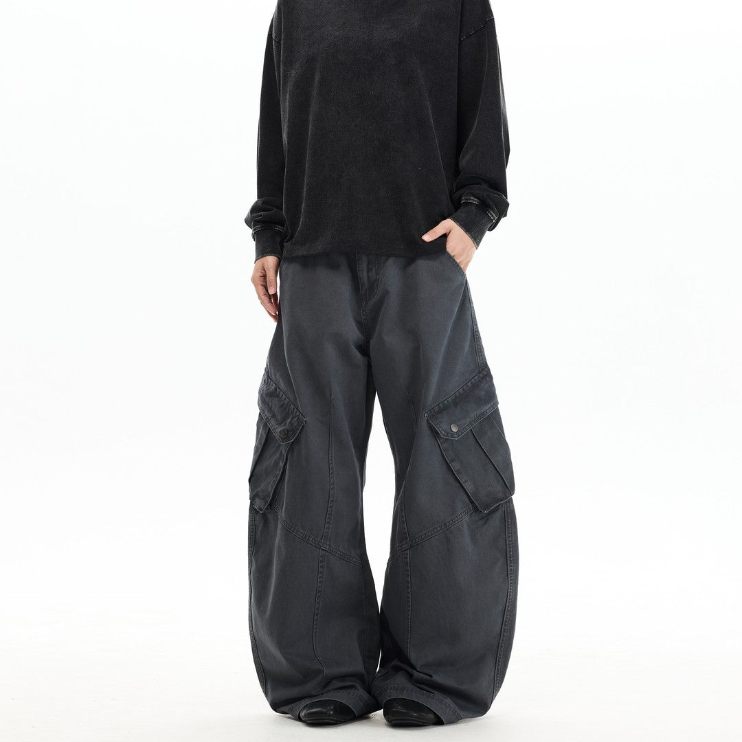 Ace Jolun Washed Curved‑Cut Cargo Pants