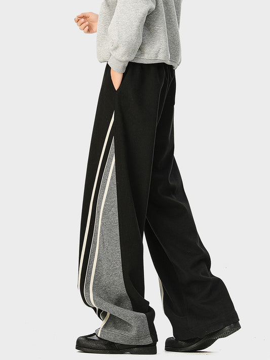 Ace Jolun Heavyweight Color‑Block Striped Sweatpants