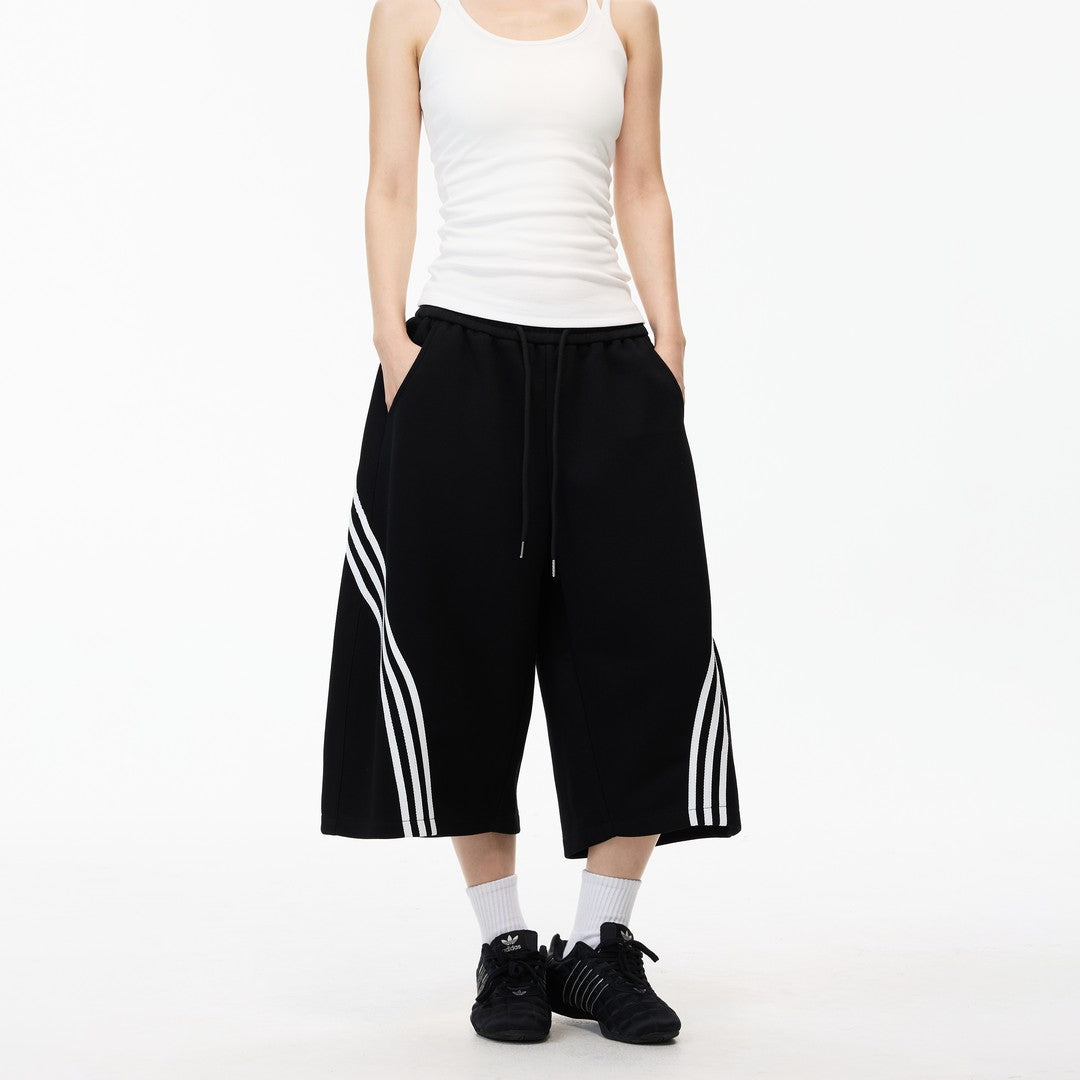 Ace Jolun Three‑Stripe Casual Curved‑Cut Sweatpants