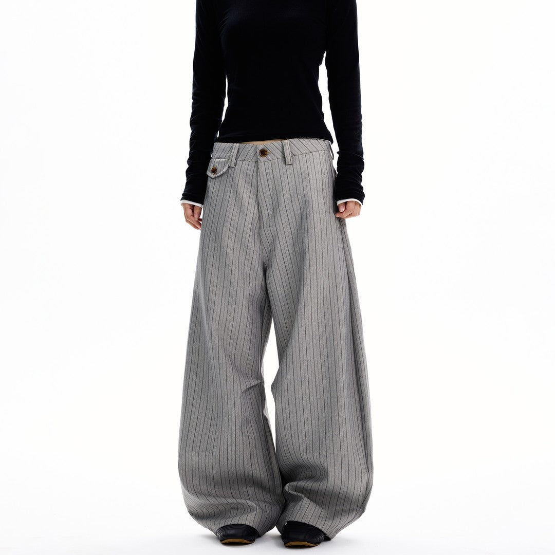 Ace Jolun Old‑Money Striped Casual Suit Trousers