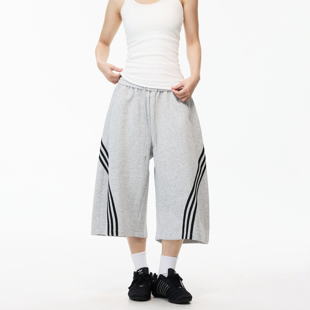 Ace Jolun Three‑Stripe Casual Curved‑Cut Sweatpants