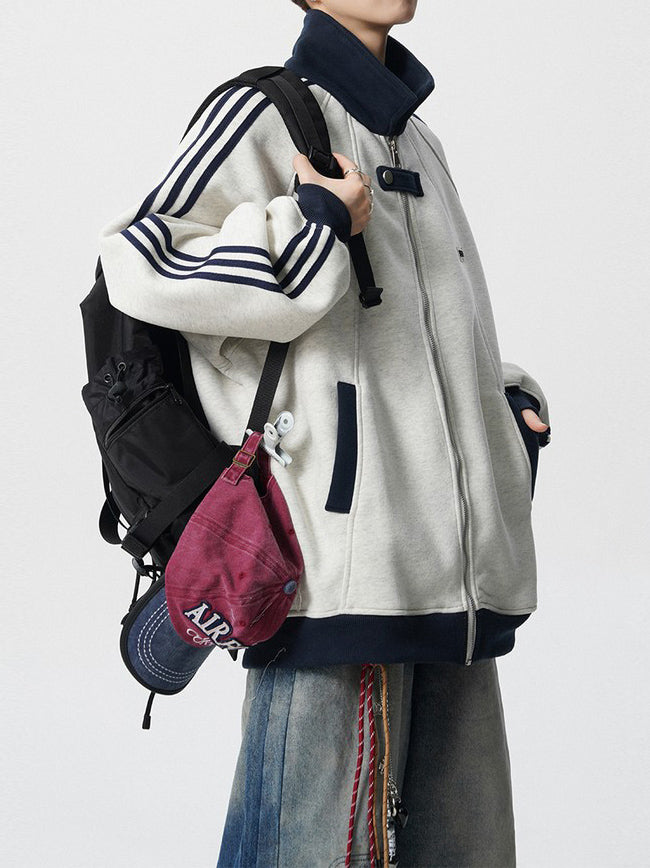 Ace Jolun Color‑Block Spliced Teen Sports Jacket