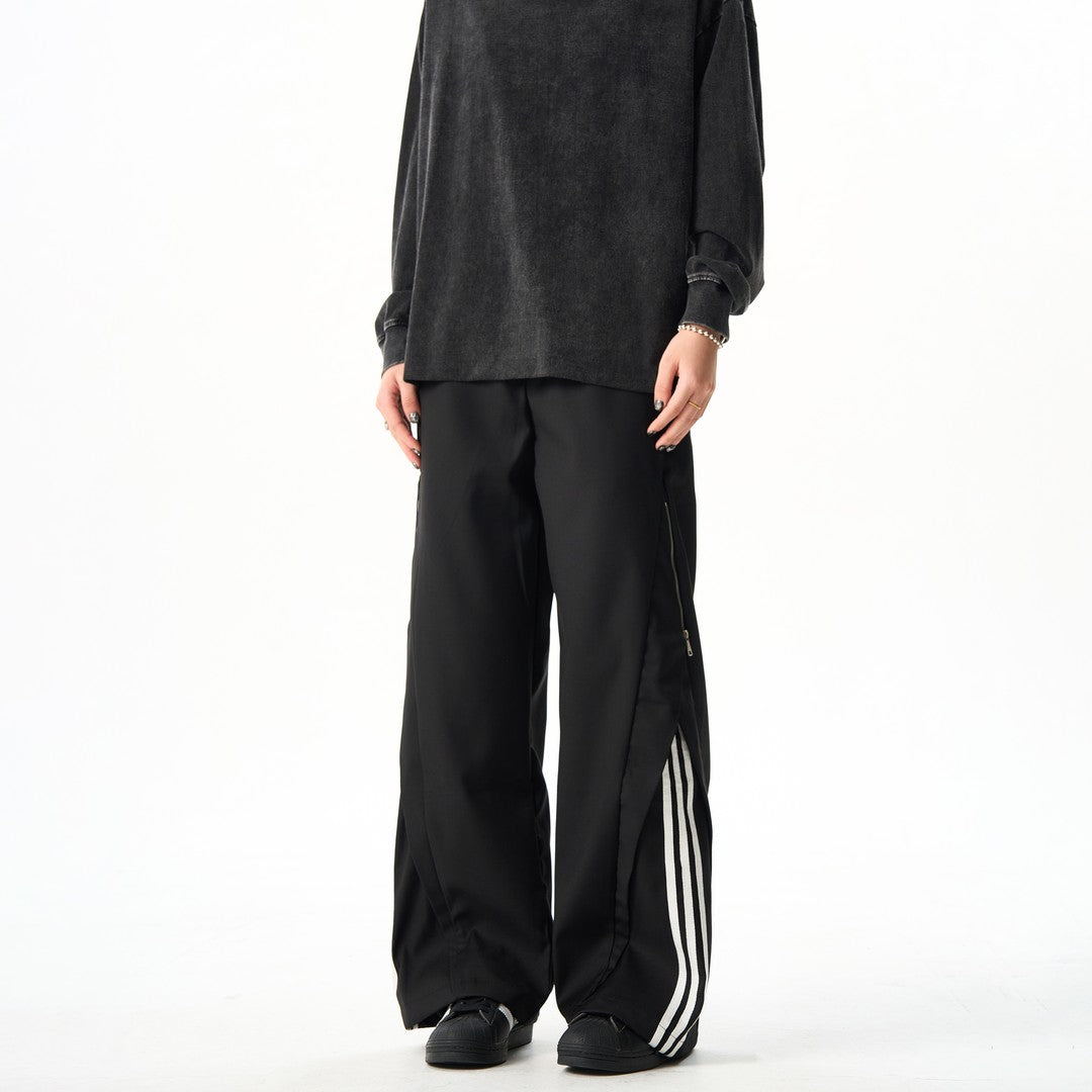Ace Jolun Vintage Three‑Stripe Casual Pants