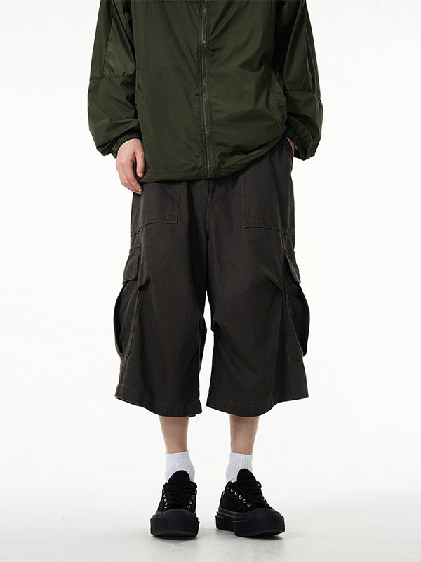 Aelfric Eden Loose High‑End Multi‑Pocket 3/4 Length Pants