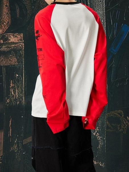 Ace Jolun【New Arrival】Alternative Punk Y2K Off‑Shoulder Spliced T‑Shirt