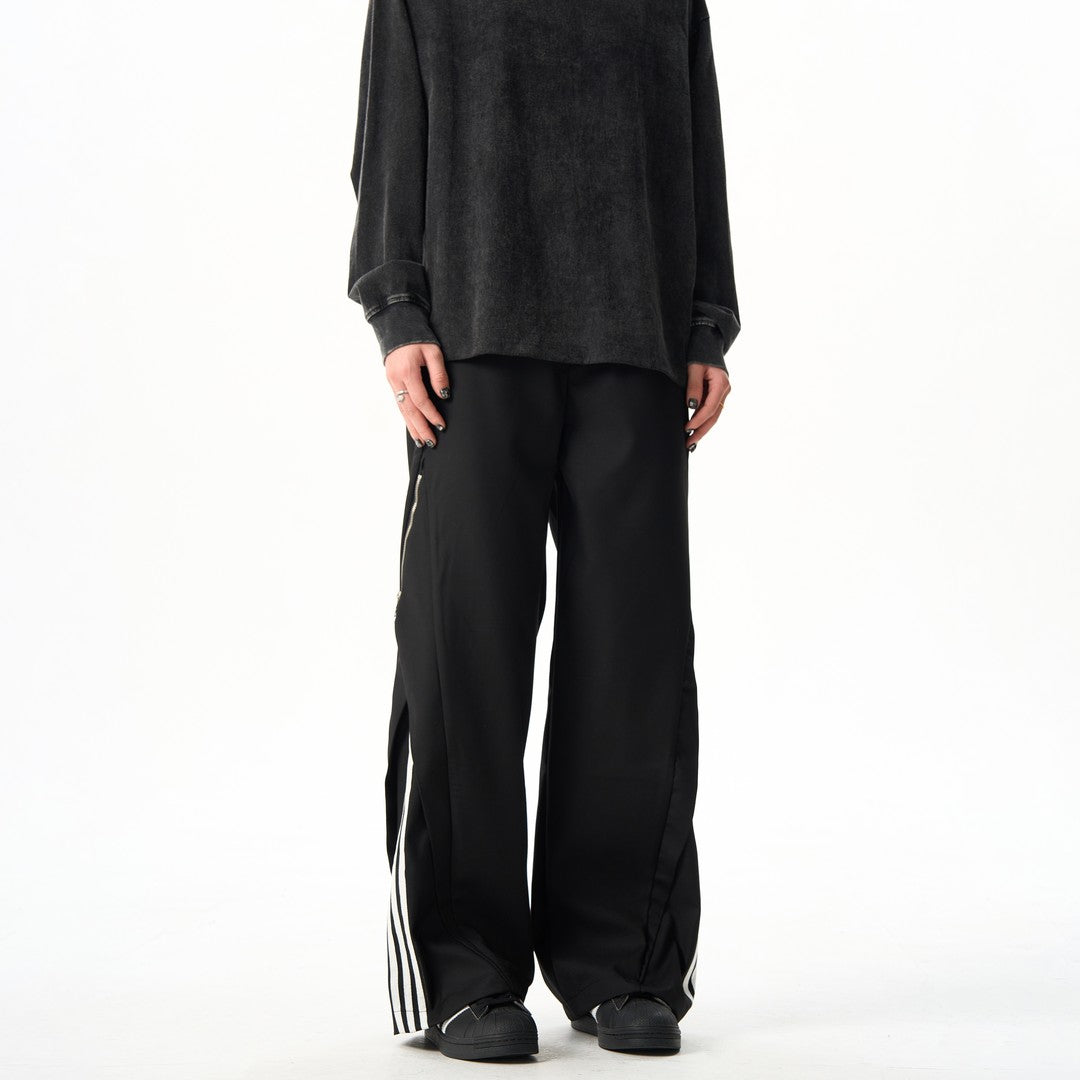 Ace Jolun Vintage Three‑Stripe Casual Pants