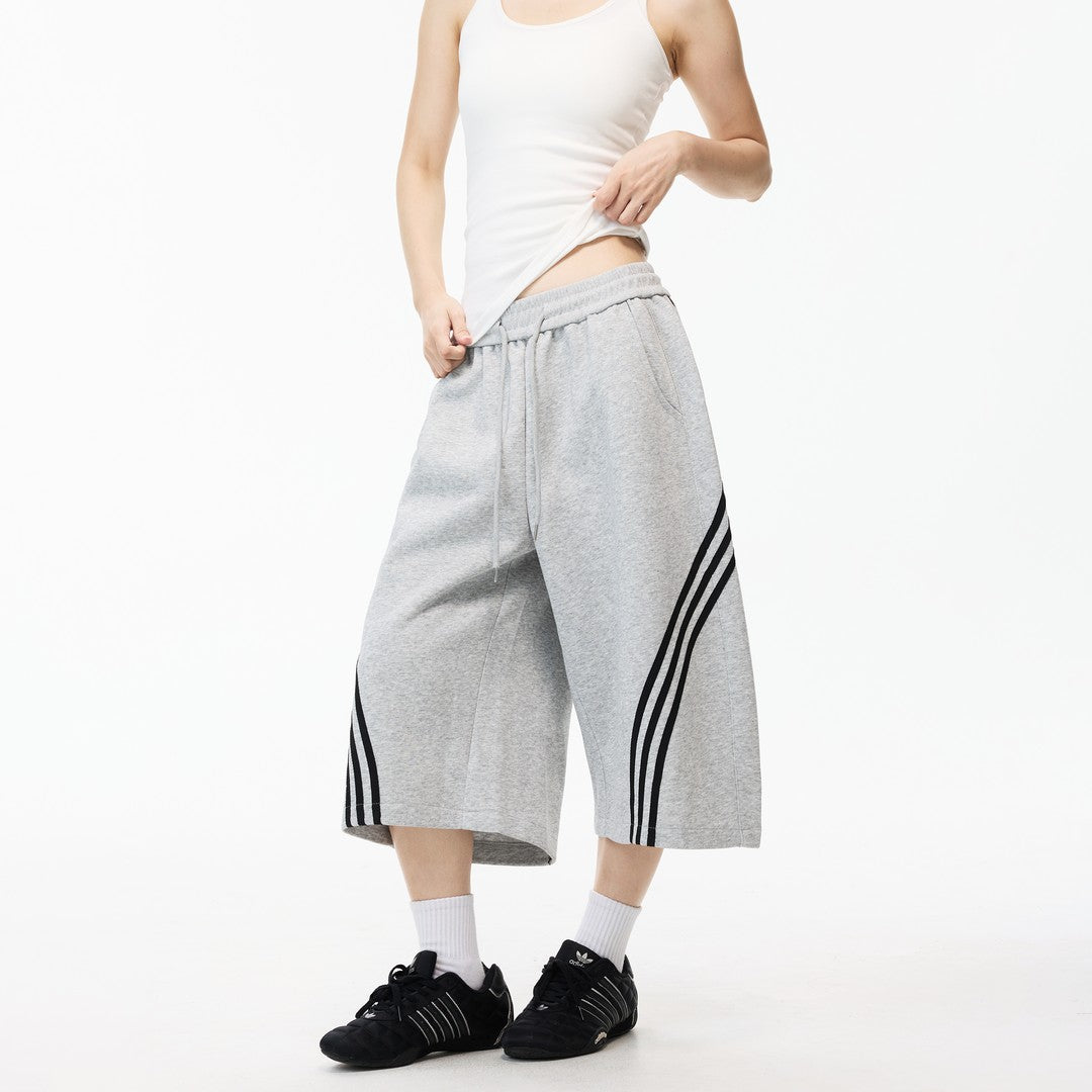 Ace Jolun Three‑Stripe Casual Curved‑Cut Sweatpants