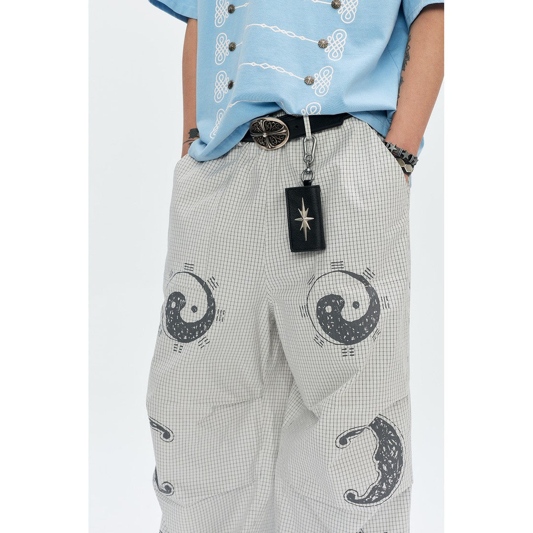 Ace Jolun Plaid Parachute Casual Pants
