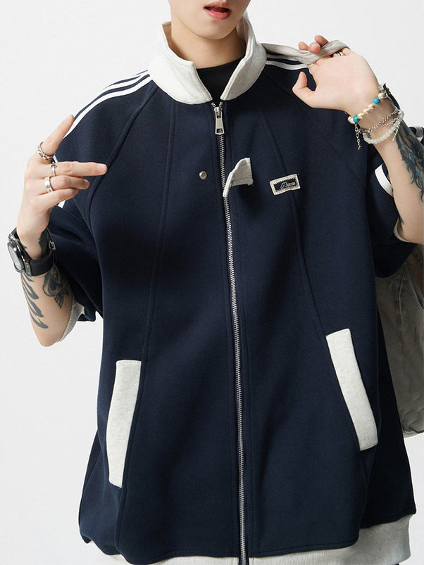 Ace Jolun Color‑Block Spliced Teen Sports Jacket