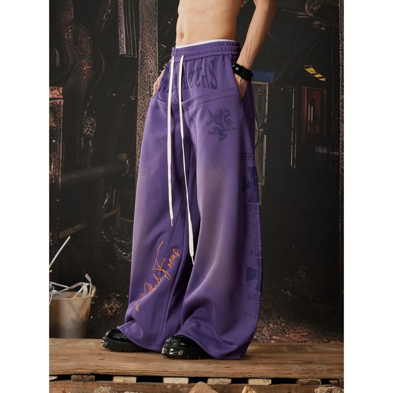 Ace Jolun Alternative Tribal Color‑Block Barrel‑Cut Pants