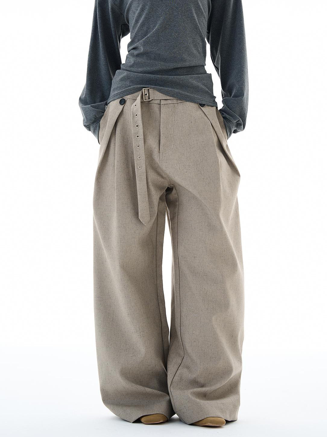 Aelfric Eden Relaxed‑Fit Linen‑Blend Casual Pants