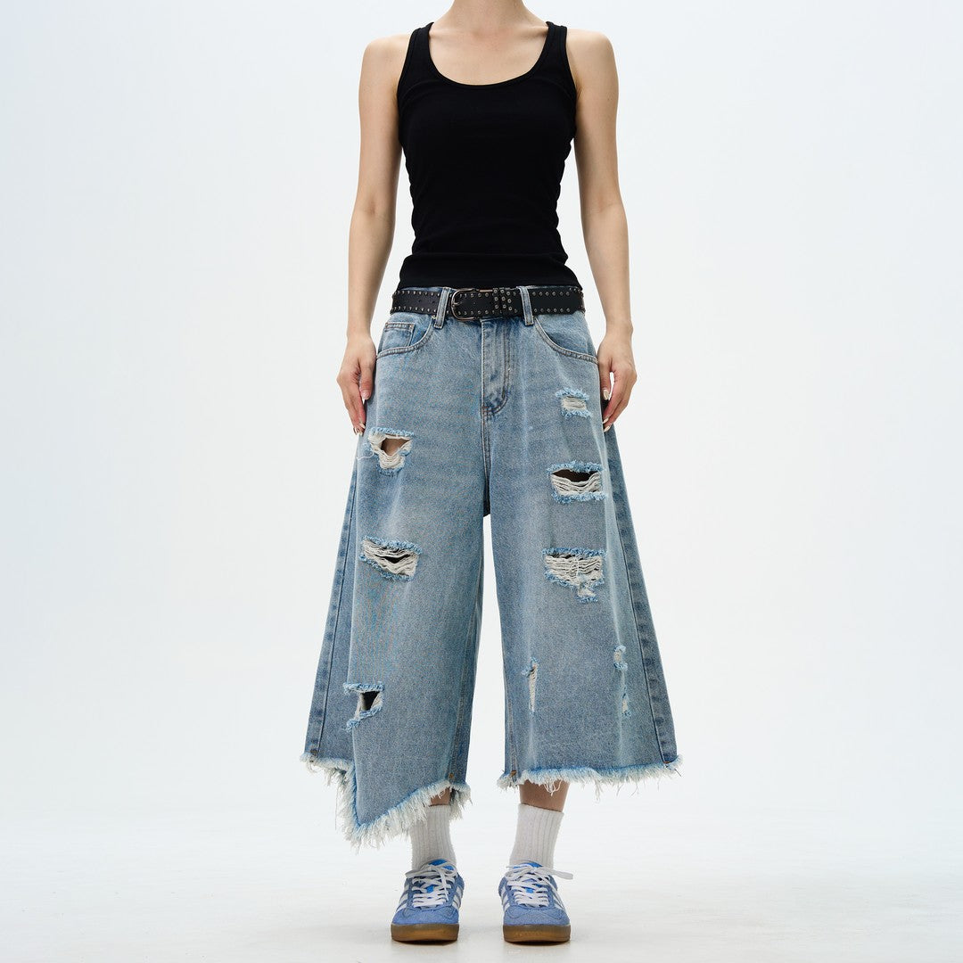 Ace Jolun High‑Street Design Ripped Jeans