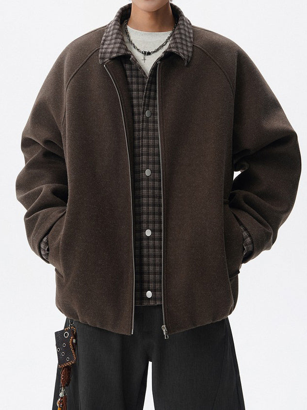 Ace Jolun Heavyweight Thickened Fake‑Two‑Piece Wool‑Blend Coat