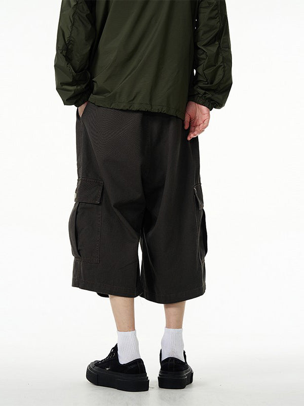 Aelfric Eden Loose High‑End Multi‑Pocket 3/4 Length Pants