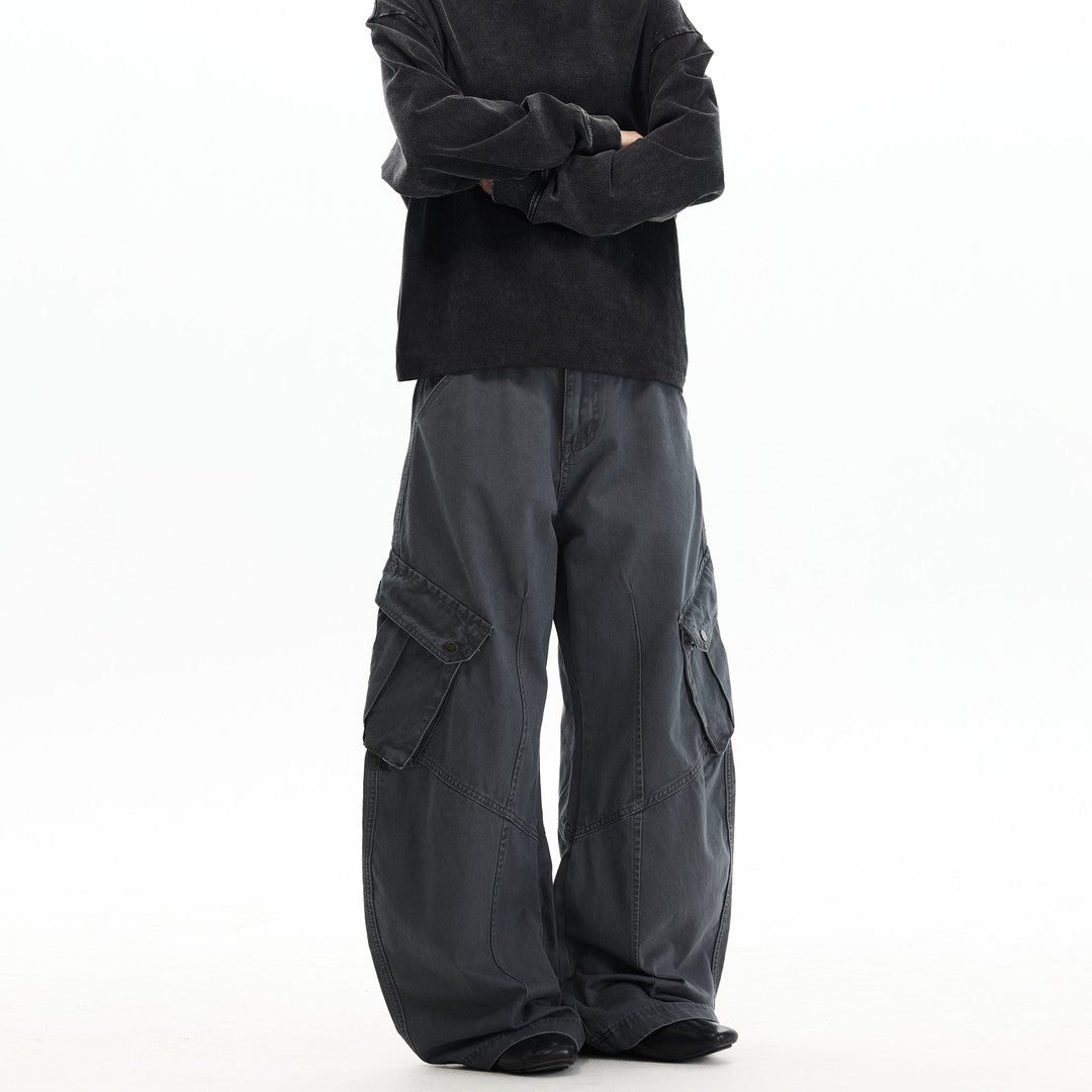 Ace Jolun Washed Curved‑Cut Cargo Pants
