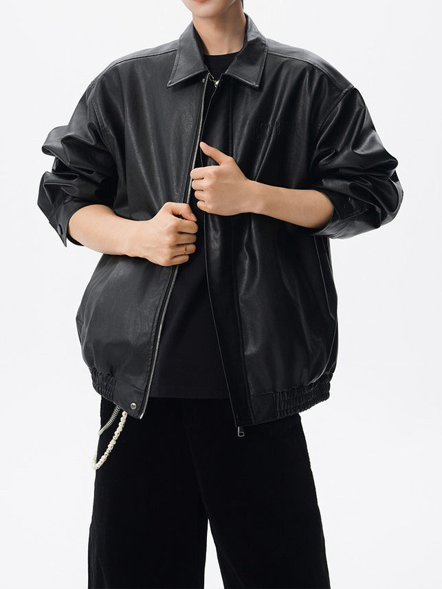 Ace Jolun Maillard‑Style Vintage Leather Jacket