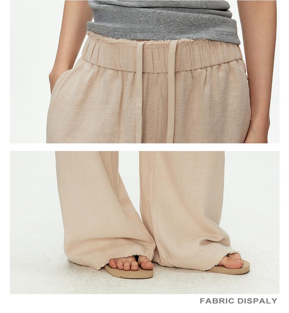 Ace Jolun Elastic Waist Cotton Linen Casual Pants