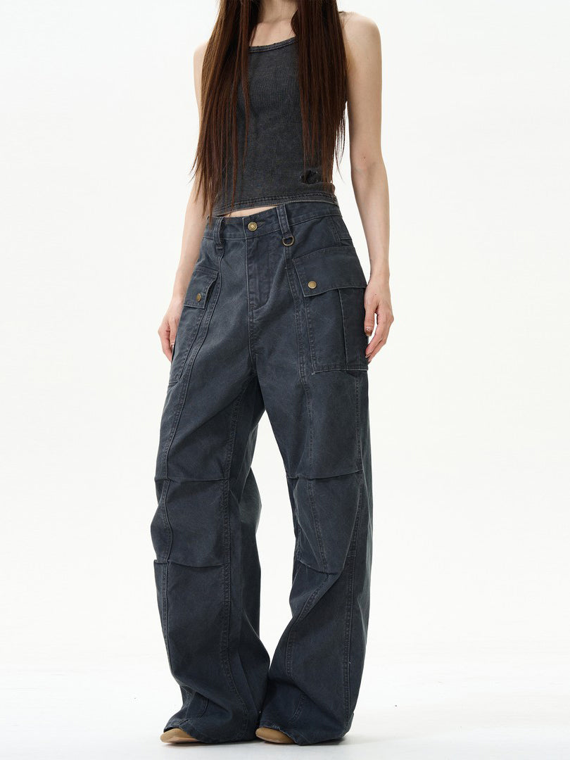 Aelfric Eden Vintage Straight‑Leg Loose Cargo Pants