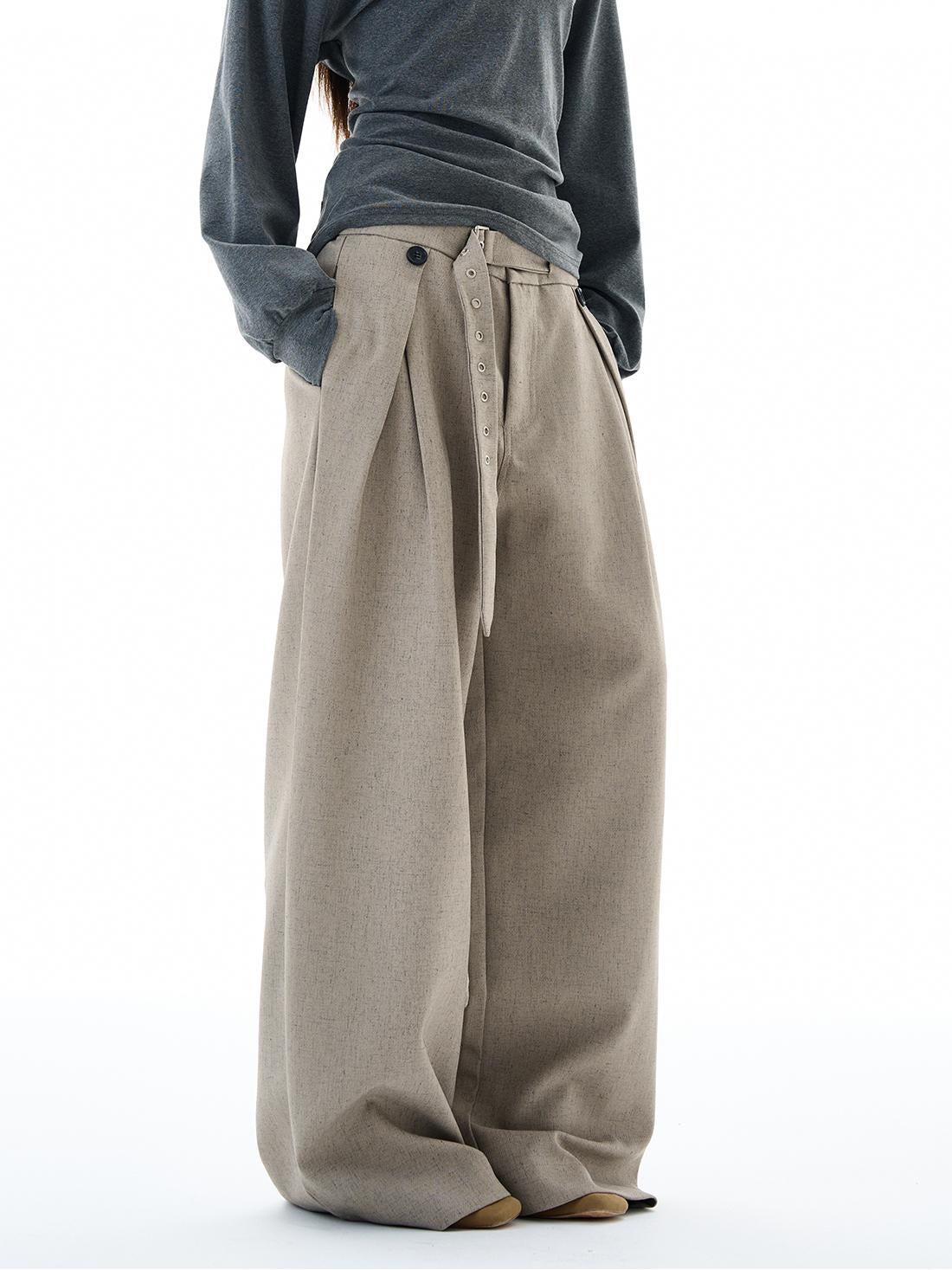 Aelfric Eden Relaxed‑Fit Linen‑Blend Casual Pants