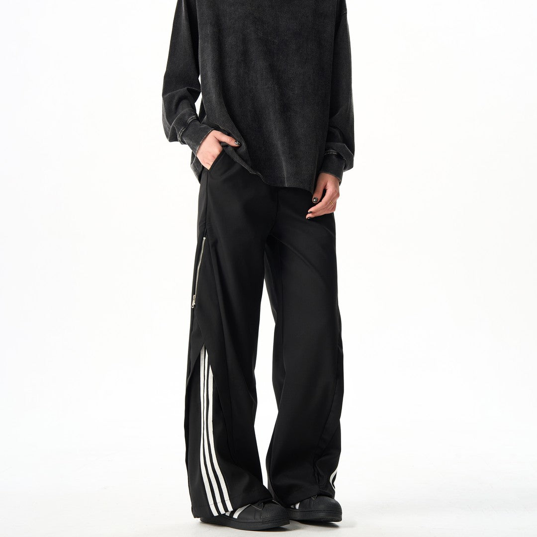Ace Jolun Vintage Three‑Stripe Casual Pants