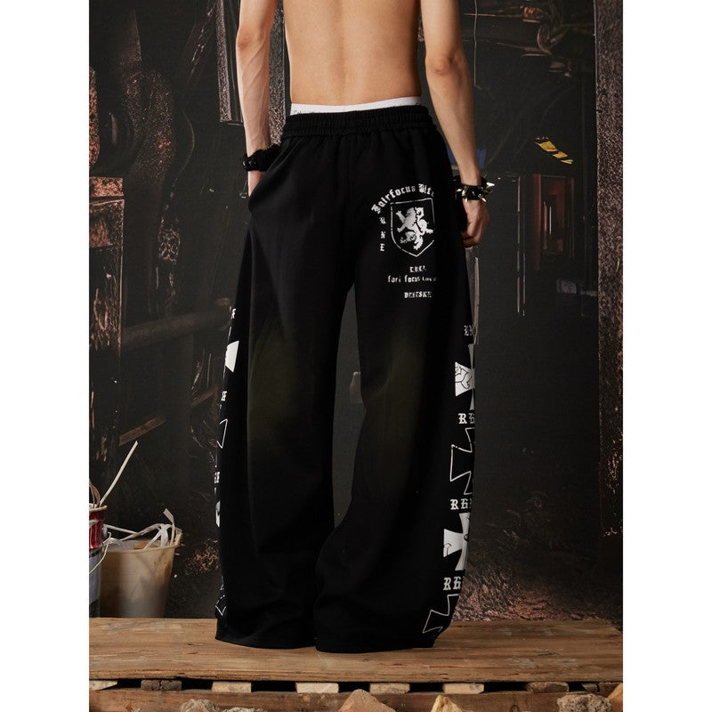 Ace Jolun Alternative Tribal Color‑Block Barrel‑Cut Pants
