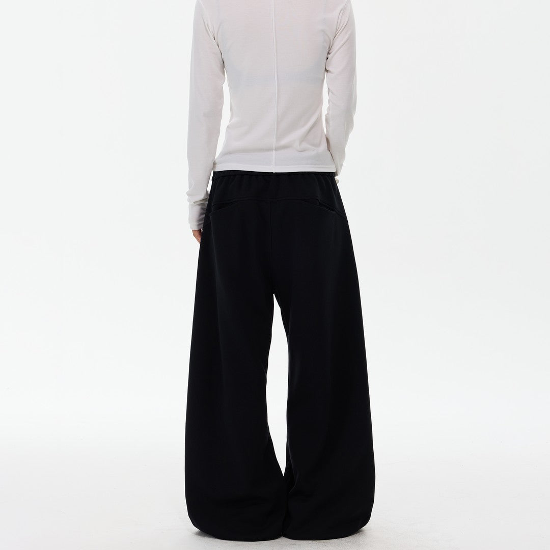Ace Jolun Arc‑Spliced Curved Wide‑Leg Sweatpants