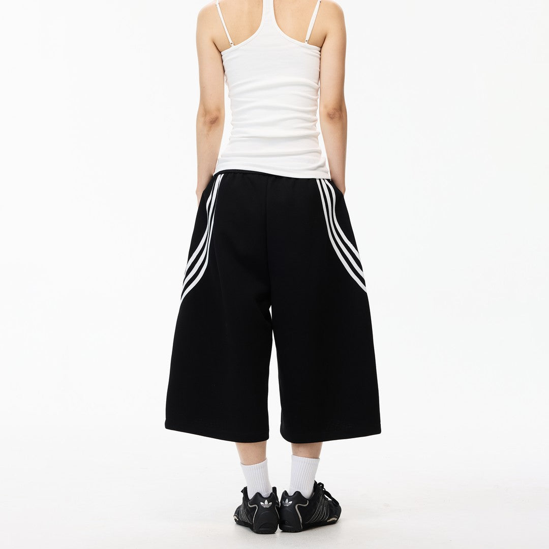 Ace Jolun Three‑Stripe Casual Curved‑Cut Sweatpants