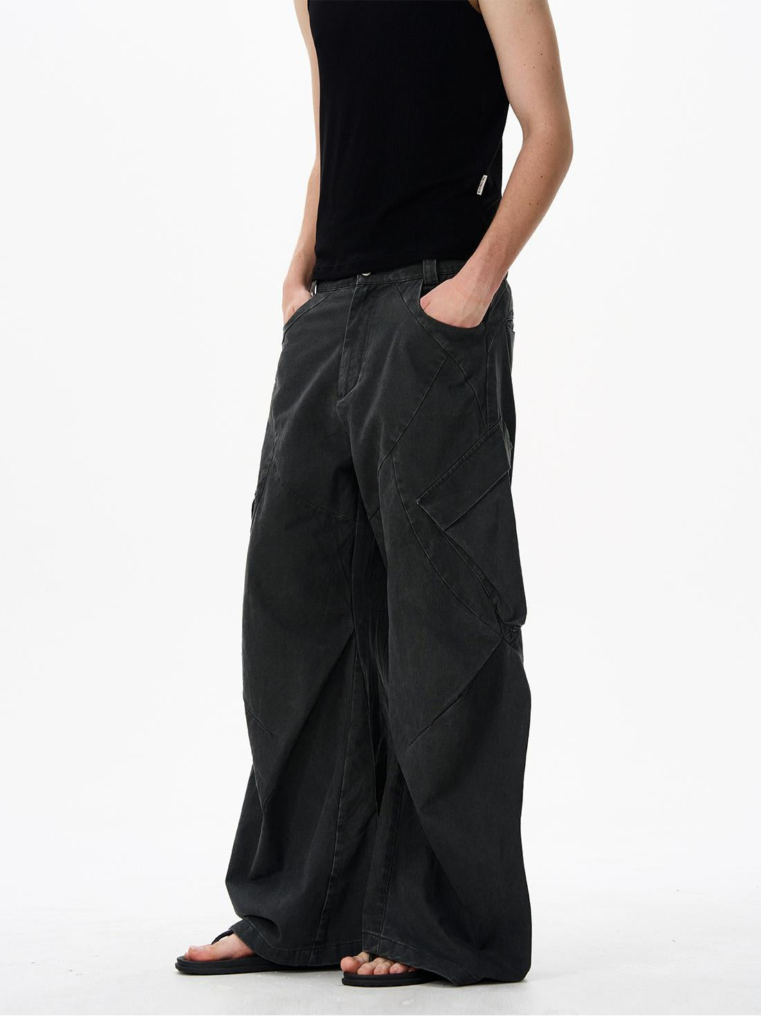 Aelfric Eden Unique‑Design Heavy‑Duty Deconstructed Cargo Pants