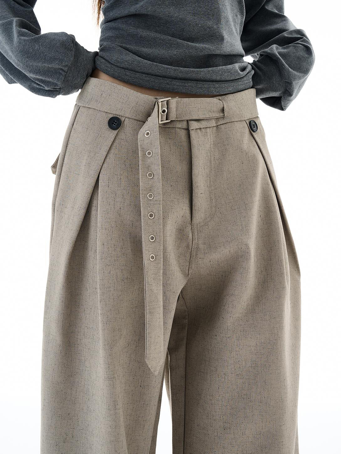 Aelfric Eden Relaxed‑Fit Linen‑Blend Casual Pants