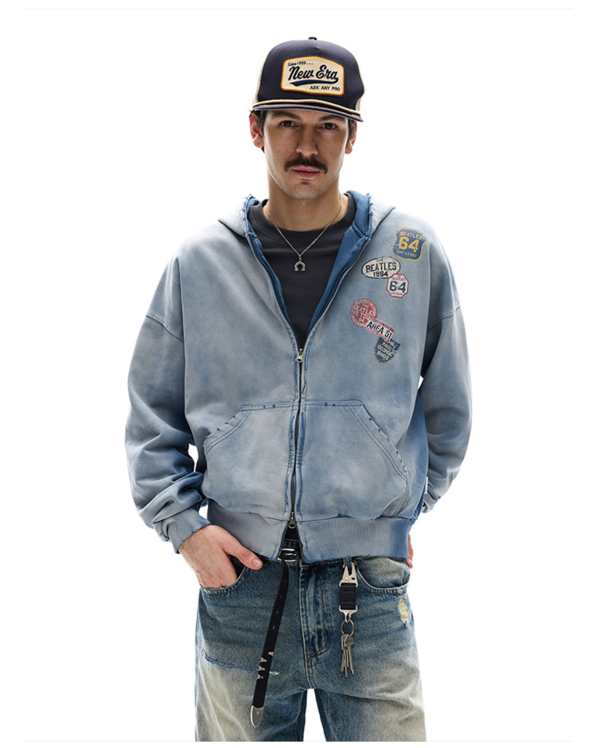 Aelfric Eden Badge Boxy Zip Up Hoodie