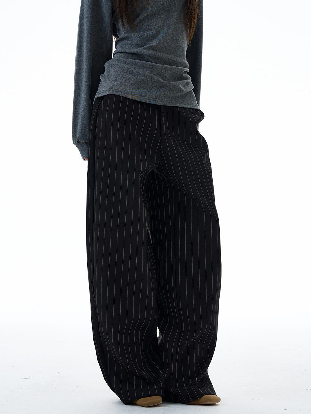 Aelfric Eden Vintage Old‑Money Striped Suit Casual Pants