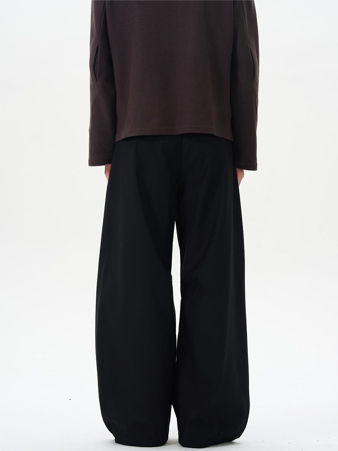 Aelfric Eden Vintage Loose Curved‑Leg Suit Pants