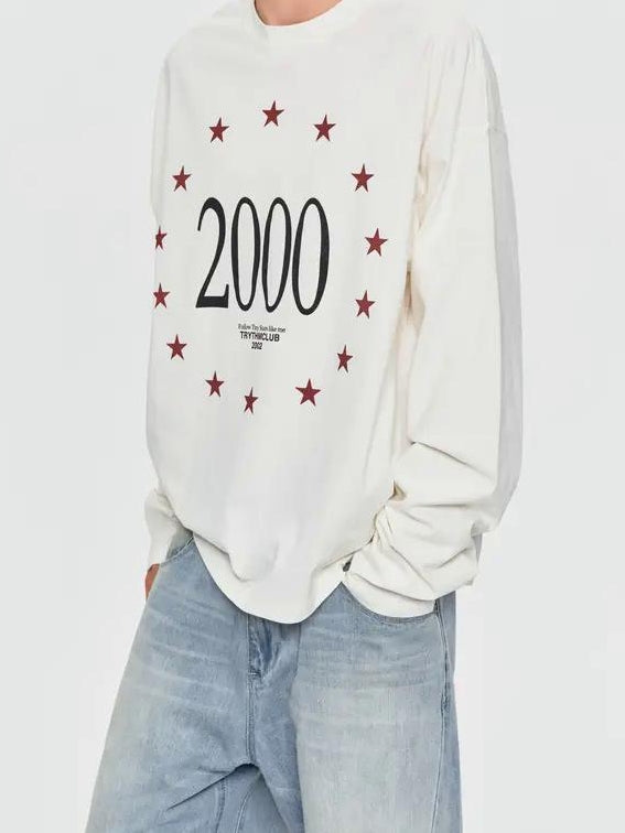 Ace Jolun Millennial Retro Star Round Neck Top