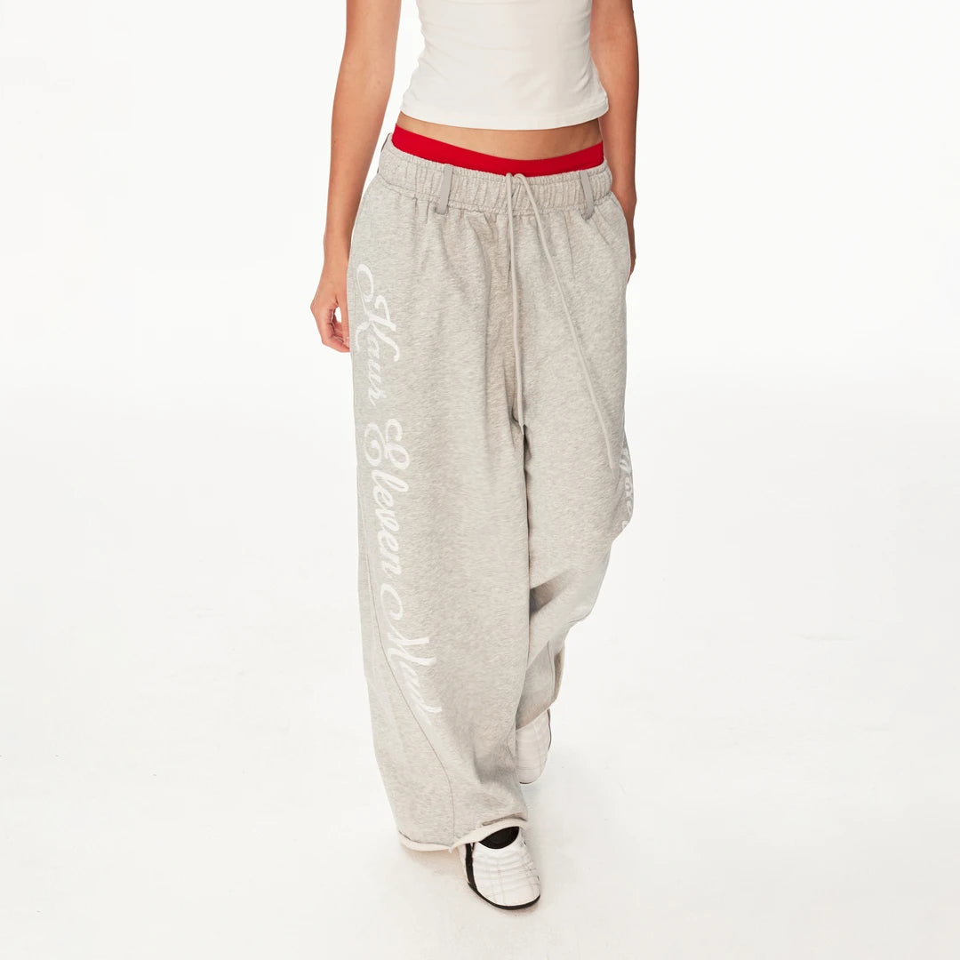 Ace Jolun streetwear brand distressed letter sweatpants